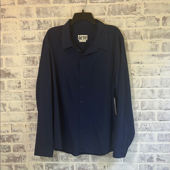 Marmot NWT Men's XL Arctic Navy Aerobora L/S Button Down Woven Shirt Outdoor - Picture 3 of 10